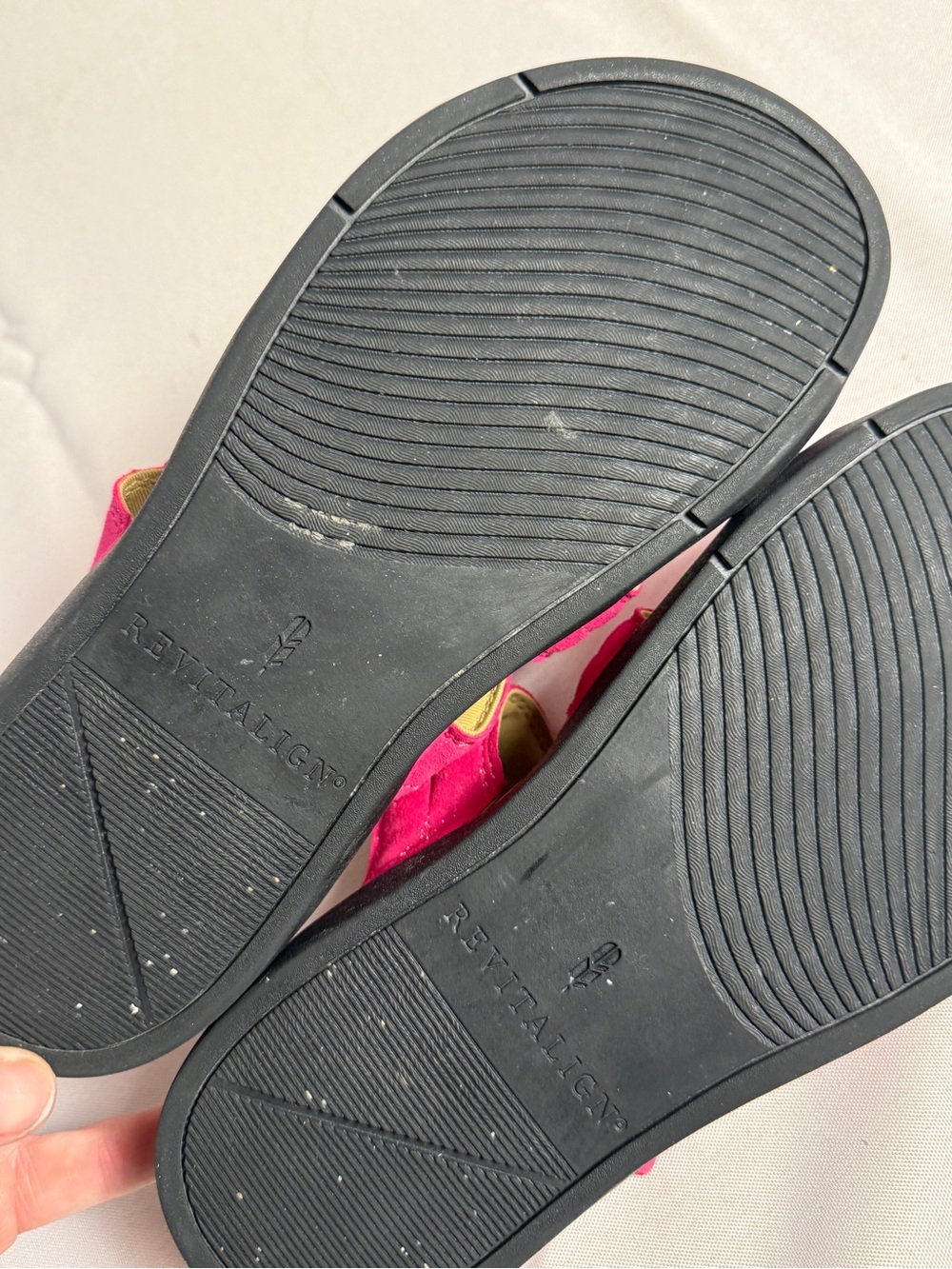 Revitalign Oasis Orthotic Slide Sandals Hot Pink Cork Sandals Size 7.5 - Picture 7 of 9